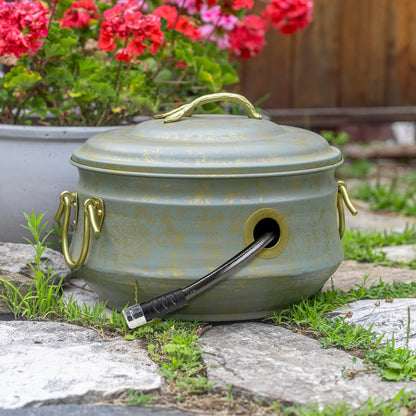 Key West Hose Pot with Lid - Blue Verde by Good Directions