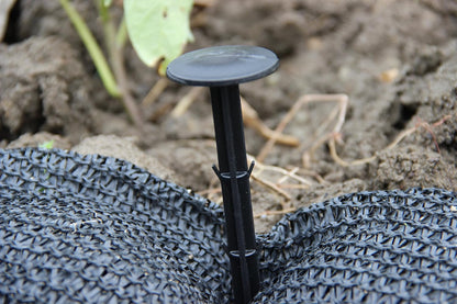 30 Pcs 4.3 inch Sturdy Plastic Stakes Anchors Rustproof for Holding Down Landscape Fabric Lawn Edging,Tents,Game Nets and Rain Tarps Black