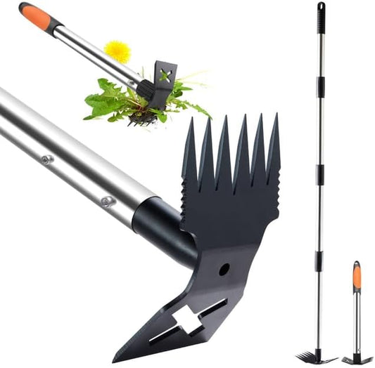 60" Weed Puller Tool with Long Handle and 17" Weeding Tools Gardening Set