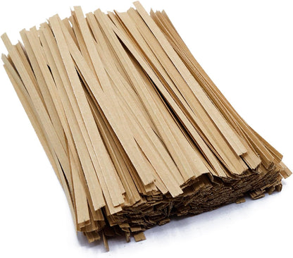 1000 Pcs Twist Ties for Craft, 4 Inch Kraft Paper Twist Ties Reusable, Metallic Twist Ties Bread Ties for Treat Bags, Cake Pop, Cable, Garden Plants, Party Favors
