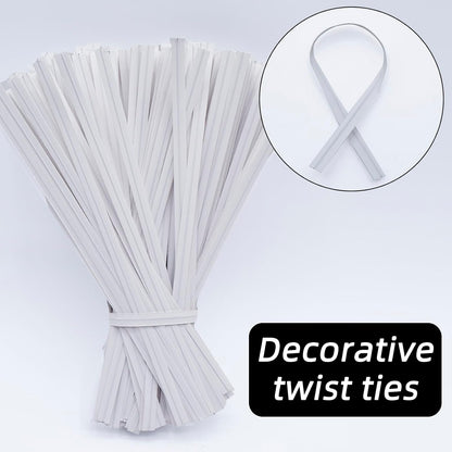 1000 Pcs Twist Ties for Craft, 4 Inch Kraft Paper Twist Ties Reusable, Metallic Twist Ties Bread Ties for Treat Bags, Cake Pop, Cable, Garden Plants, Party Favors