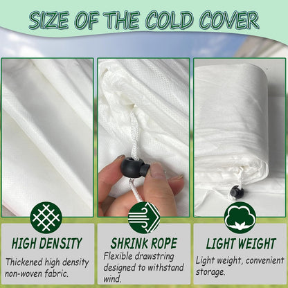 Rectangular Plant Cover Frost Big Size for 4×3×1FT Non Woven Fabric Garden Bed Cover with Zip Drawstring for Winter Cover Protection，Raised Beds Protect Plant Vegetable from Winter Frost
