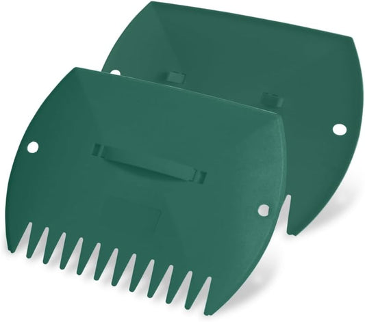 Leaf Scoops Hand Rakes, Large Leaf Grabbers for Yard Work and Garden Use, Clear and Collect Garden Rake, Leaf Scooper and Claws for Leaves, Lawn Debris, and Trash Cleanup, Green