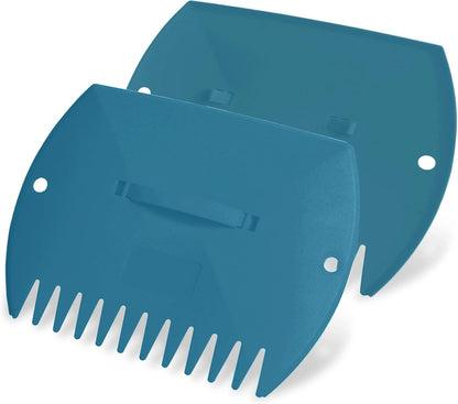 Leaf Scoops Hand Rakes, Large Leaf Grabbers for Yard Work and Garden Use, Clear and Collect Garden Rake, Leaf Scooper and Claws for Leaves, Lawn Debris, and Trash Cleanup, Green