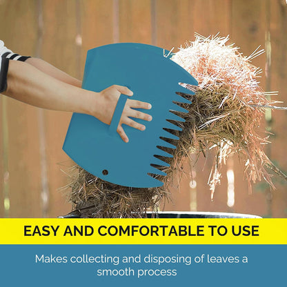Leaf Scoops Hand Rakes, Large Leaf Grabbers for Yard Work and Garden Use, Clear and Collect Garden Rake, Leaf Scooper and Claws for Leaves, Lawn Debris, and Trash Cleanup, Green