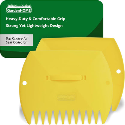 Leaf Scoops Hand Rakes, Large Leaf Grabbers for Yard Work and Garden Use, Clear and Collect Garden Rake, Leaf Scooper and Claws for Leaves, Lawn Debris, and Trash Cleanup, Green