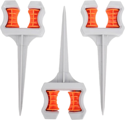 3 Pack Garden Hose Guide Spikes, Rustproof Plastic Lawn Watering Hose Roller Guides for Outdoor Garden Yard