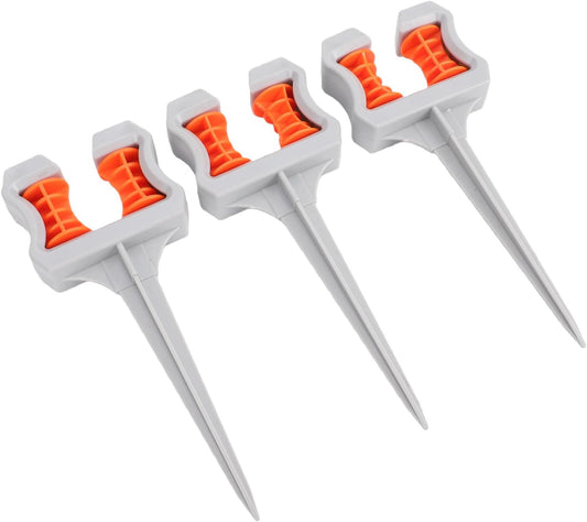 3 Pack Garden Hose Guide Spikes, Rustproof Plastic Lawn Watering Hose Roller Guides for Outdoor Garden Yard