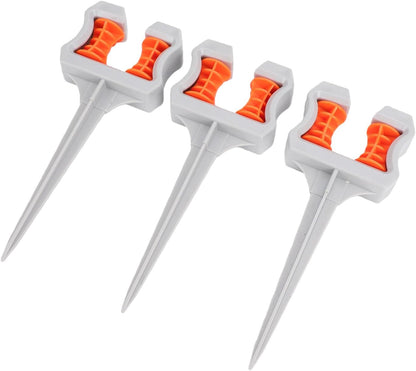 3 Pack Garden Hose Guide Spikes, Rustproof Plastic Lawn Watering Hose Roller Guides for Outdoor Garden Yard