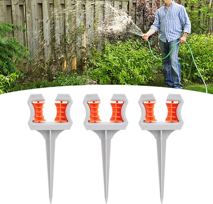 3 Pack Garden Hose Guide Spikes, Rustproof Plastic Lawn Watering Hose Roller Guides for Outdoor Garden Yard