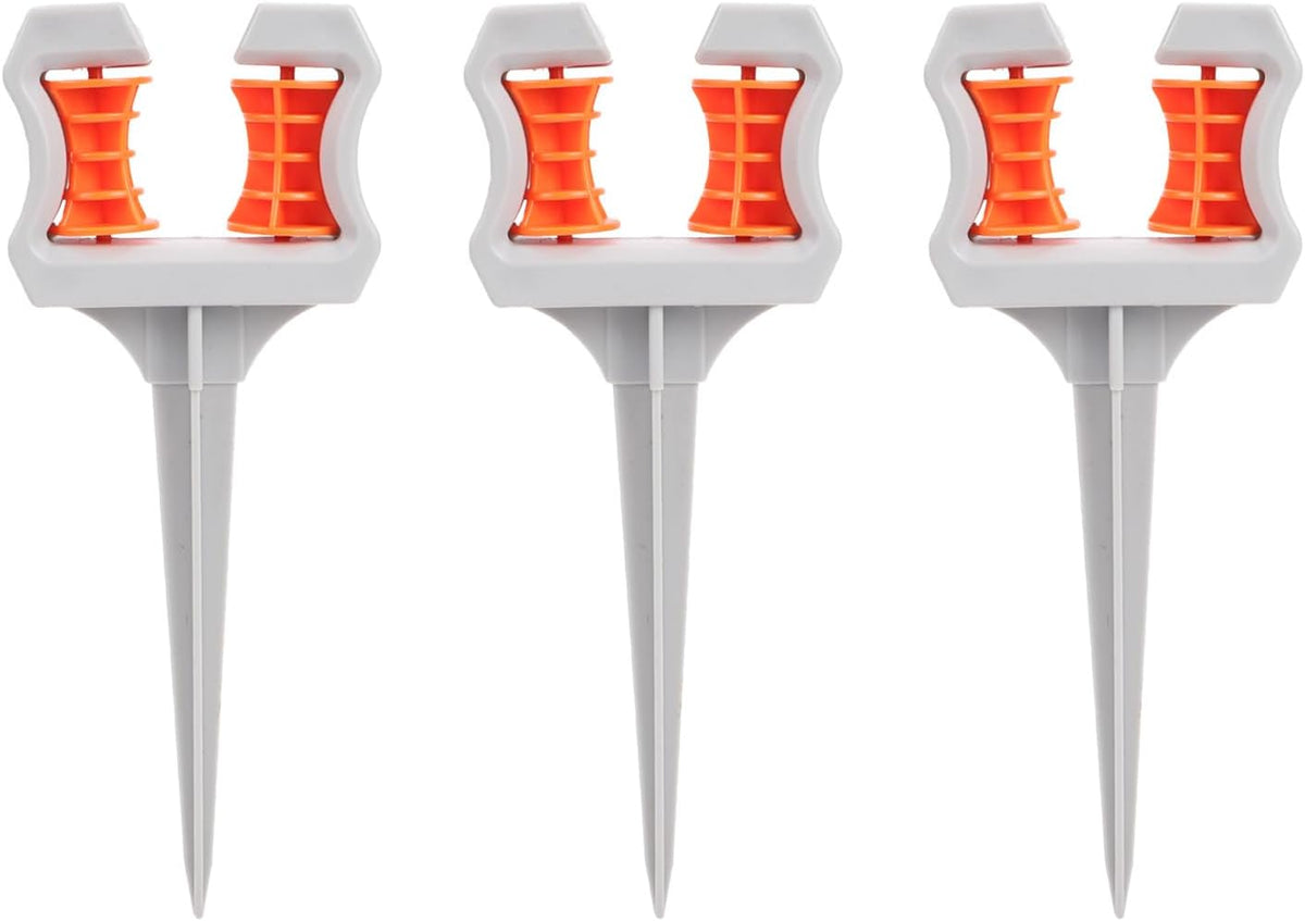 3 Pack Garden Hose Guide Spikes, Rustproof Plastic Lawn Watering Hose Roller Guides for Outdoor Garden Yard