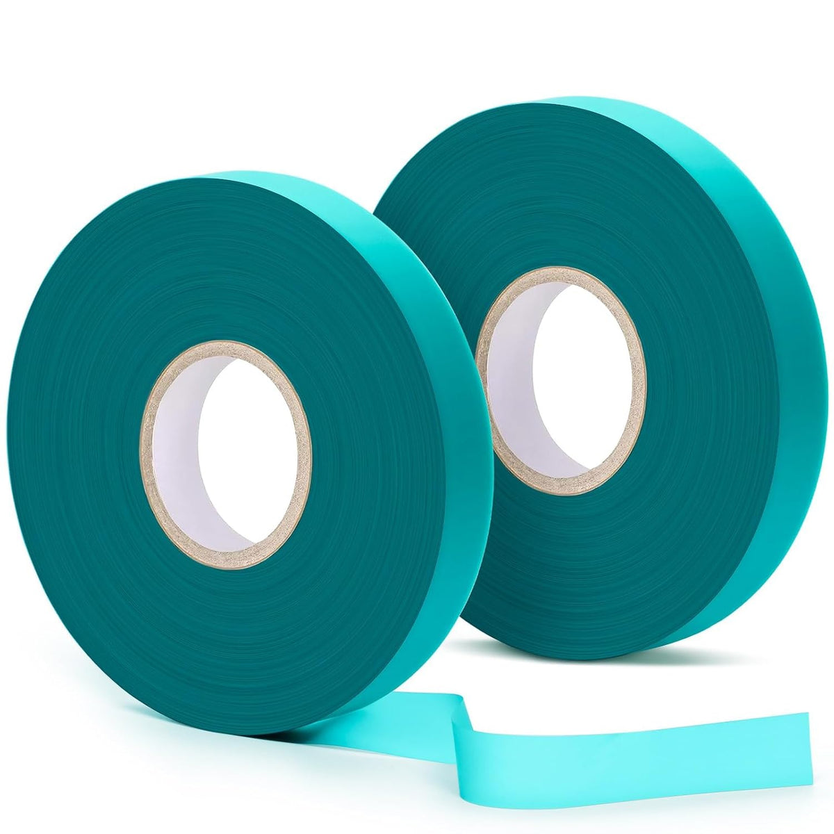 2 Pack x 150 ft Stretch Tie Tape Roll, 1/2" Garden Tie Tape, Thick Sturdy Plant Ribbon Garden Green Vinyl Stake Gardening Tools for Indoor Outdoor Patio Plant Use
