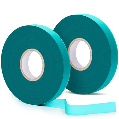 2 Pack x 150 ft Stretch Tie Tape Roll, 1/2" Garden Tie Tape, Thick Sturdy Plant Ribbon Garden Green Vinyl Stake Gardening Tools for Indoor Outdoor Patio Plant Use