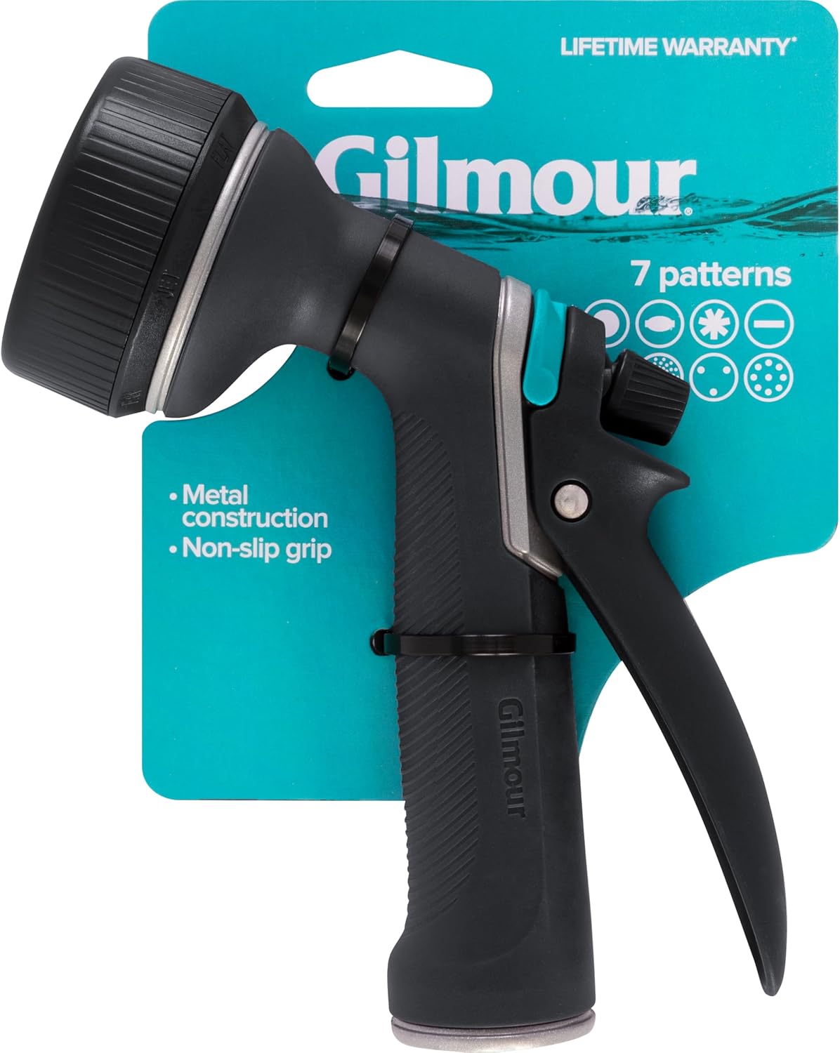 Medium Duty Rear Control Garden Hose Nozzle with Ergonmic Grip