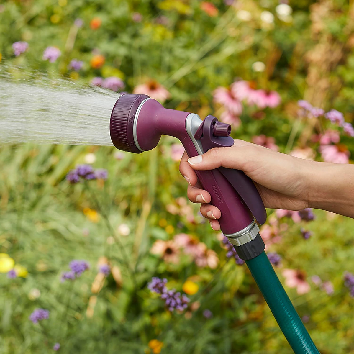 Medium Duty Rear Control Garden Hose Nozzle with Ergonmic Grip