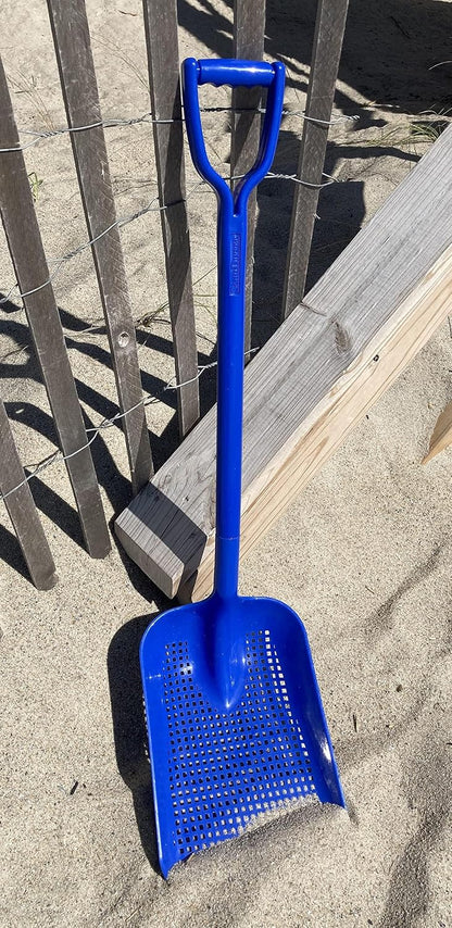 Sand Sifter for the Beach - Sifting Shovel for Shells, Shark Teeth & Sea Glass, Durable Plastic Scoop for Beachcombing and Treasure Hunting, Shell Scooper for Beach