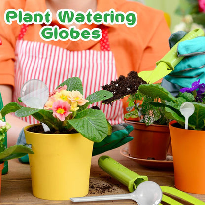 Pynqdfu 24 Pcs ,Clear Plastic Self-Watering Bulbs,Garden Automatic Watering Globes for Plant,Indoor,Outdoor,Graden,Flowers(Large,Medium,Small)