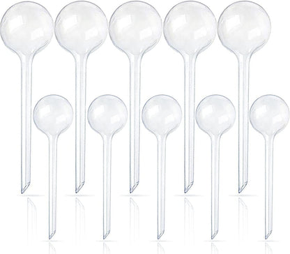 Pynqdfu 24 Pcs ,Clear Plastic Self-Watering Bulbs,Garden Automatic Watering Globes for Plant,Indoor,Outdoor,Graden,Flowers(Large,Medium,Small)