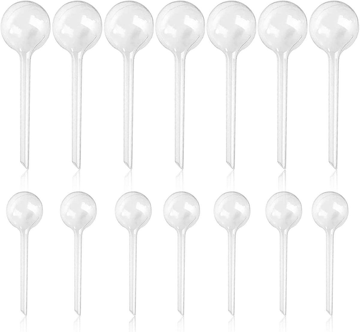 Pynqdfu 24 Pcs ,Clear Plastic Self-Watering Bulbs,Garden Automatic Watering Globes for Plant,Indoor,Outdoor,Graden,Flowers(Large,Medium,Small)