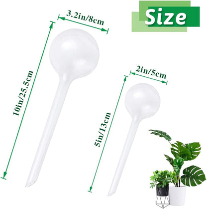 Pynqdfu 24 Pcs ,Clear Plastic Self-Watering Bulbs,Garden Automatic Watering Globes for Plant,Indoor,Outdoor,Graden,Flowers(Large,Medium,Small)