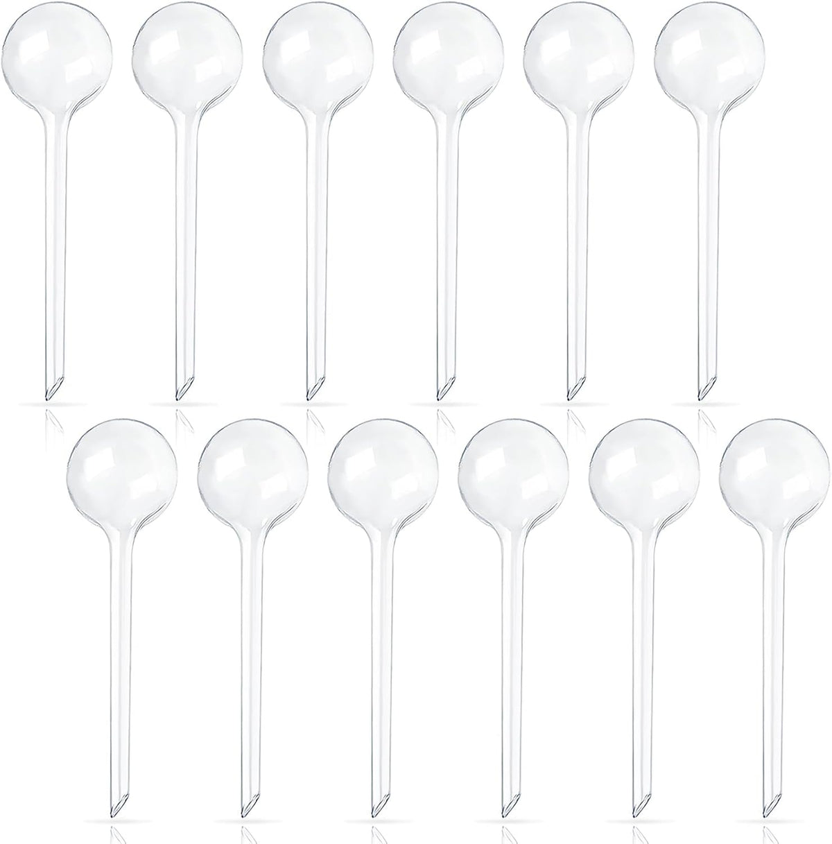 Pynqdfu 24 Pcs ,Clear Plastic Self-Watering Bulbs,Garden Automatic Watering Globes for Plant,Indoor,Outdoor,Graden,Flowers(Large,Medium,Small)