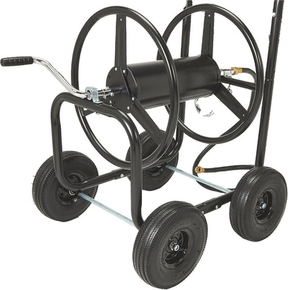 Hose Reel Cart, Holds 300ft. of 5/8in. Hose, 6ft. Leader Hose
