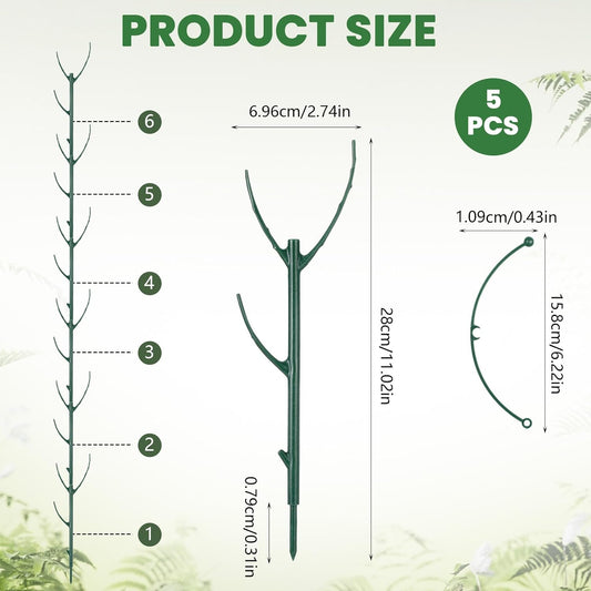 5 Pack Monstera Plants Support Stackable Plant Support Stakes