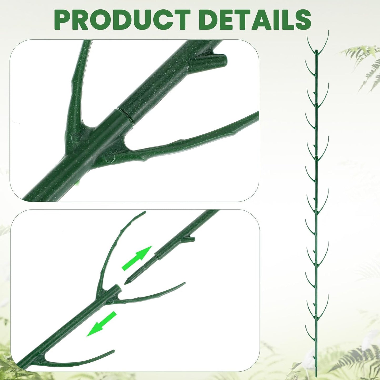 5 Pack Monstera Plants Support Stackable Plant Support Stakes
