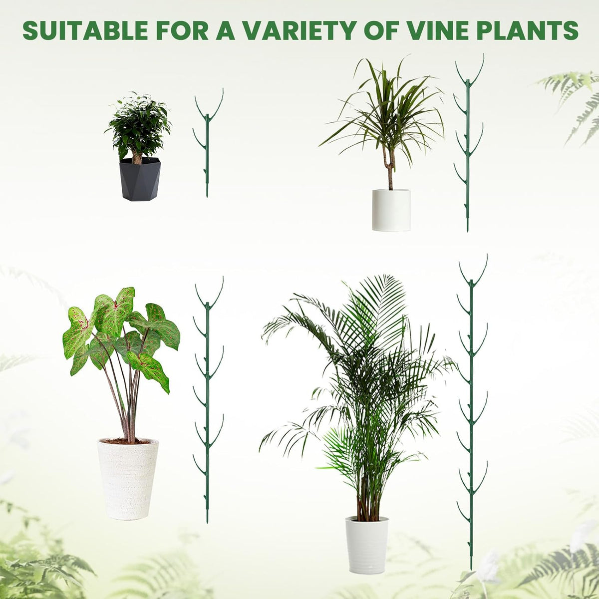 5 Pack Monstera Plants Support Stackable Plant Support Stakes