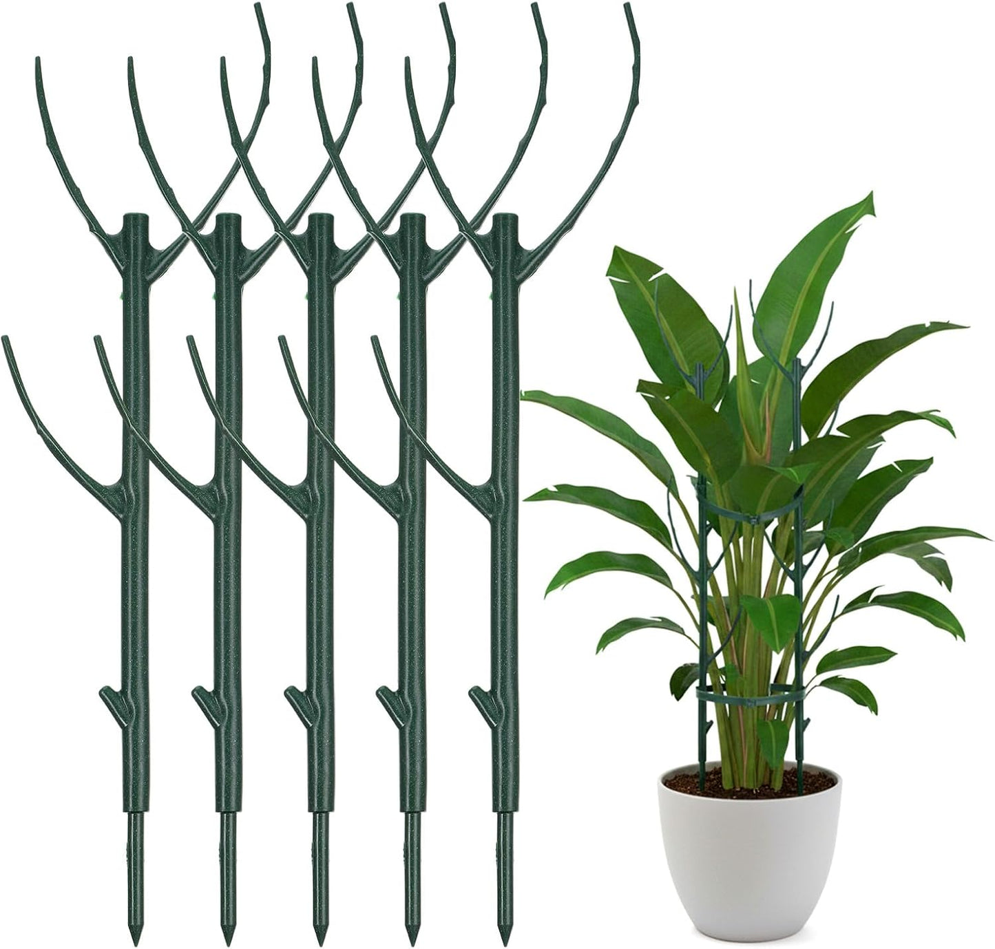 5 Pack Monstera Plants Support Stackable Plant Support Stakes