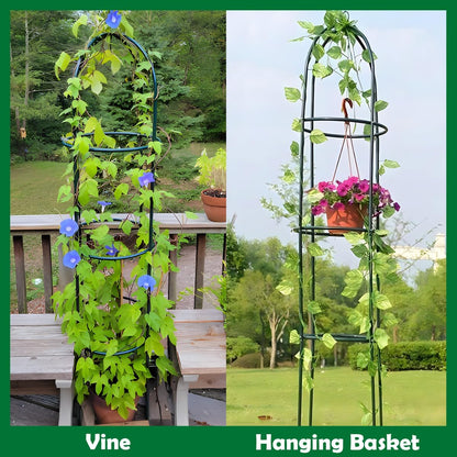 Metal Tower Obelisk Trellis 6.3 Ft Plant Support for Climbing Vines Flowers