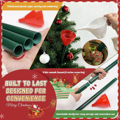Christmas Tree Watering Funnel Longer Tree Funnel Watering Spout Tree Watering Device Christmas Tree Long Funnel Watering System Xmas Plant Watering Tool for Large Indoor Outdoor Plants (1)