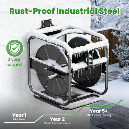 Garden Hose Reels, Holds 100 to 200 FT Hoses