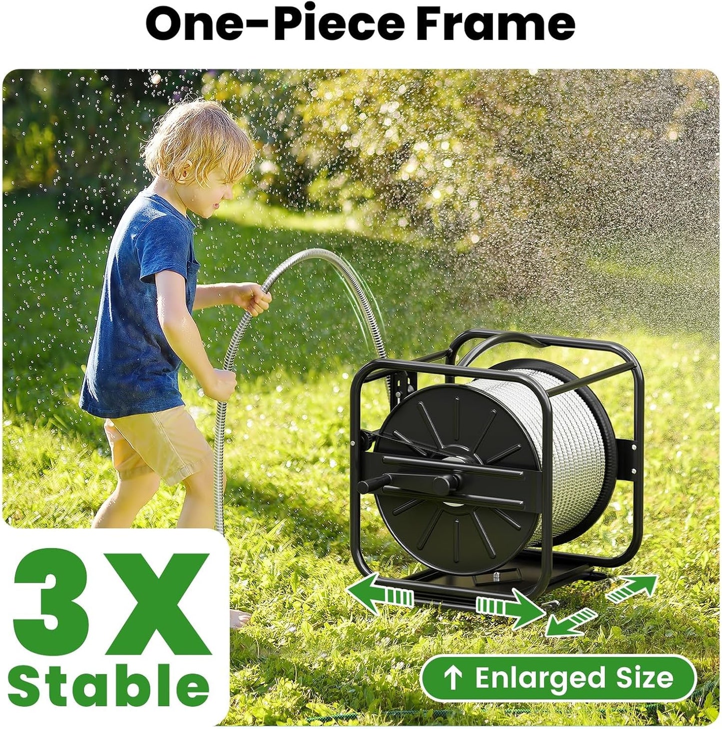 Garden Hose Reels, Holds 100 to 200 FT Hoses