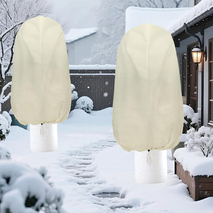 Plant Covers Freeze Protection – 2 Packs 47.2" x 70.8" Thickened Plant Frost Protection Covers, Heavy Duty Winter Plant Covers with Zipper & Drawstring, Reliable Freeze Protection for Outdoor Plants
