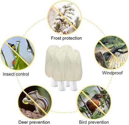 Plant Covers Freeze Protection – 2 Packs 47.2" x 70.8" Thickened Plant Frost Protection Covers, Heavy Duty Winter Plant Covers with Zipper & Drawstring, Reliable Freeze Protection for Outdoor Plants
