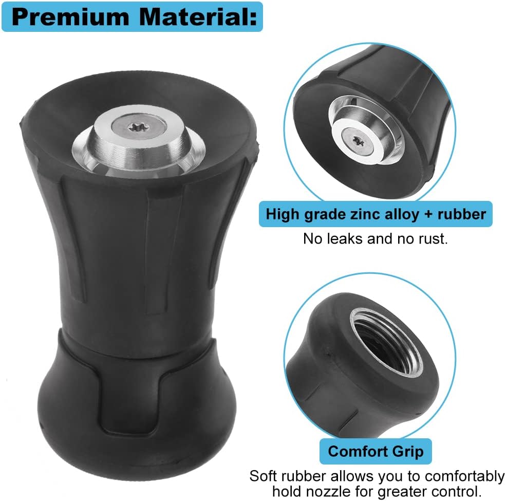 Fireman Hose Nozzle, 3/4" Garden Hose Nozzle, High Pressure Sprayer Nozzle