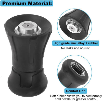 Fireman Hose Nozzle, 3/4" Garden Hose Nozzle, High Pressure Sprayer Nozzle
