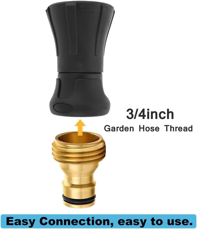 Fireman Hose Nozzle, 3/4" Garden Hose Nozzle, High Pressure Sprayer Nozzle