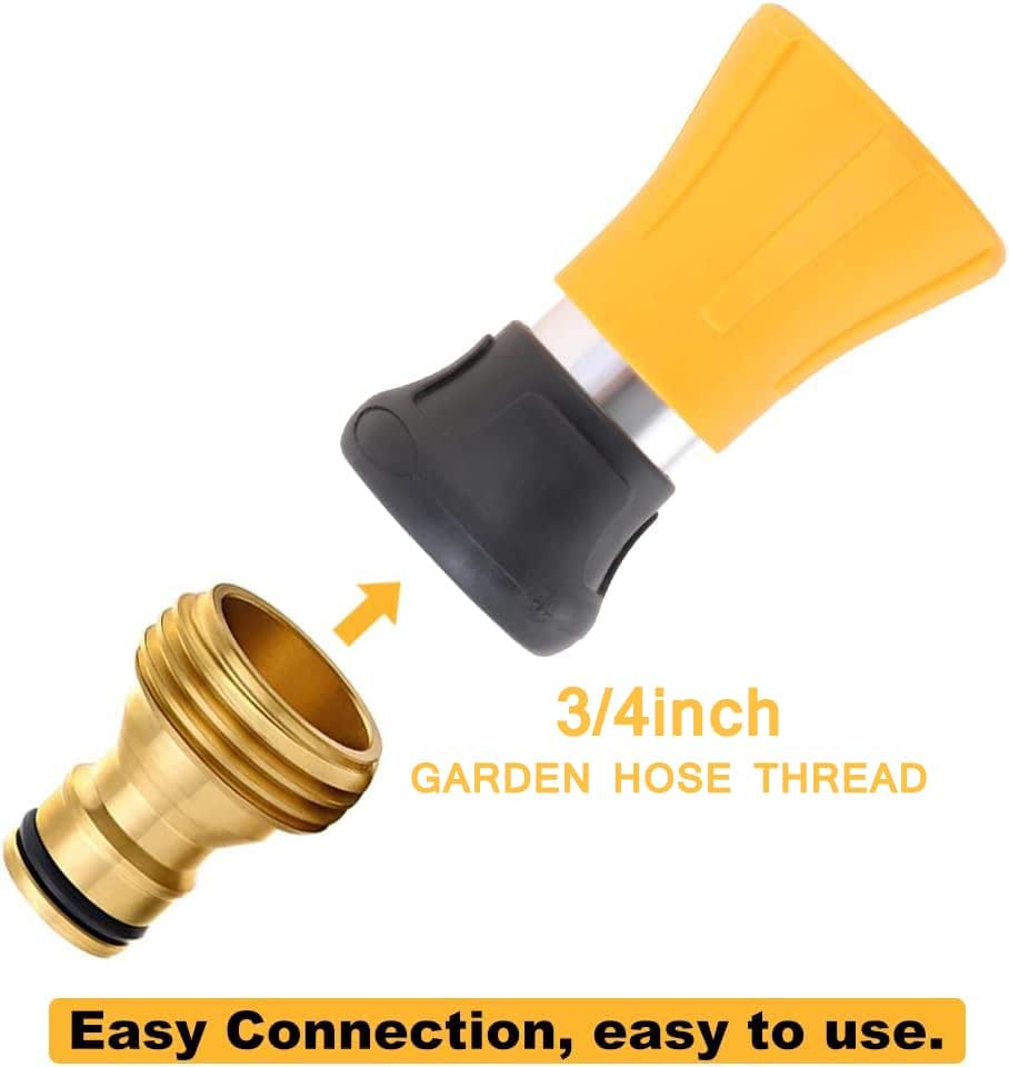 Fireman Hose Nozzle, 3/4" Garden Hose Nozzle, High Pressure Sprayer Nozzle