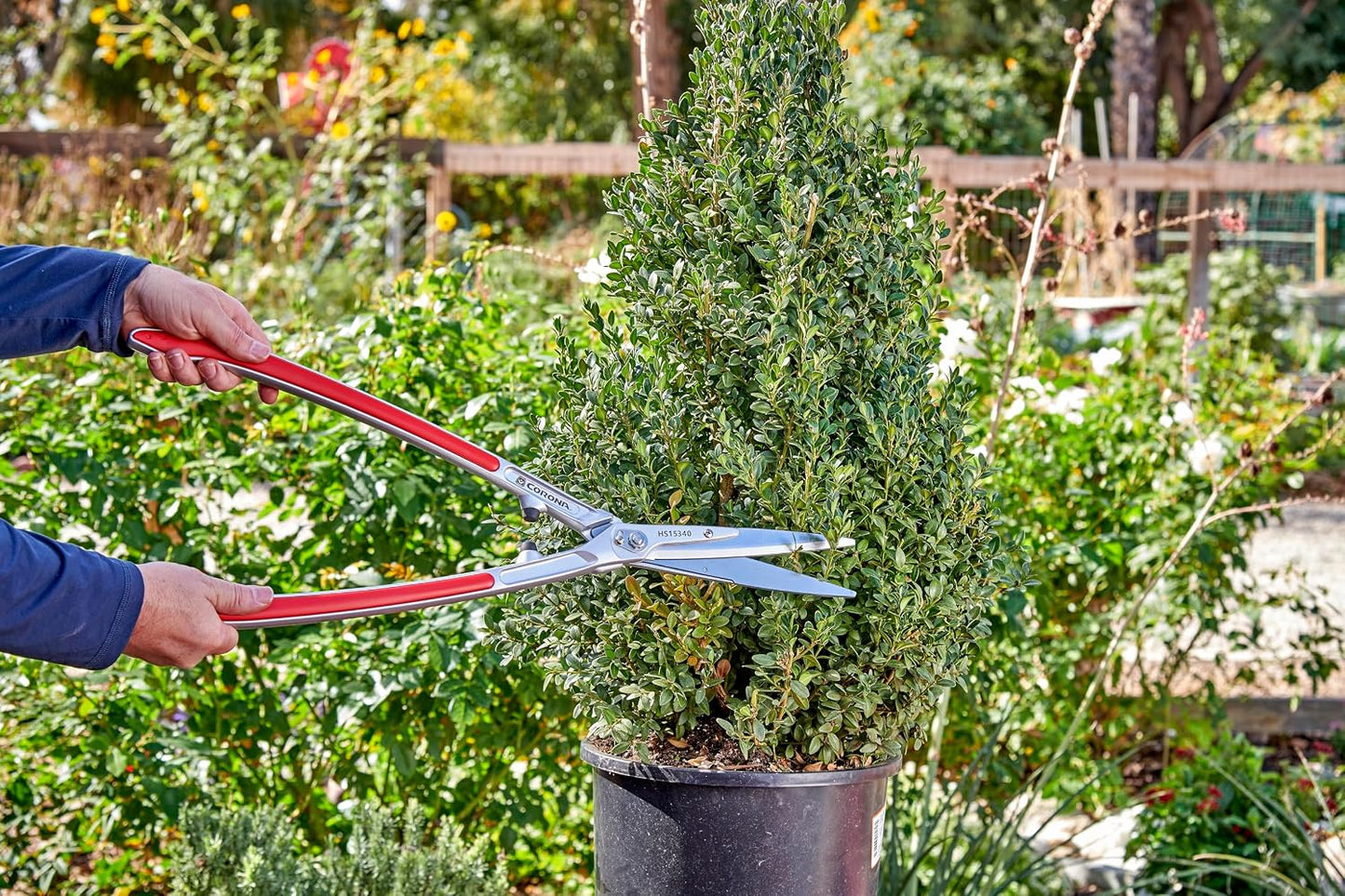 PrecisionCUT Aluminum Hedge Shear – Lightweight Hedge Clippers for Trimming Hedges, Shrubs & Bushes, Garden Landscaping Shears