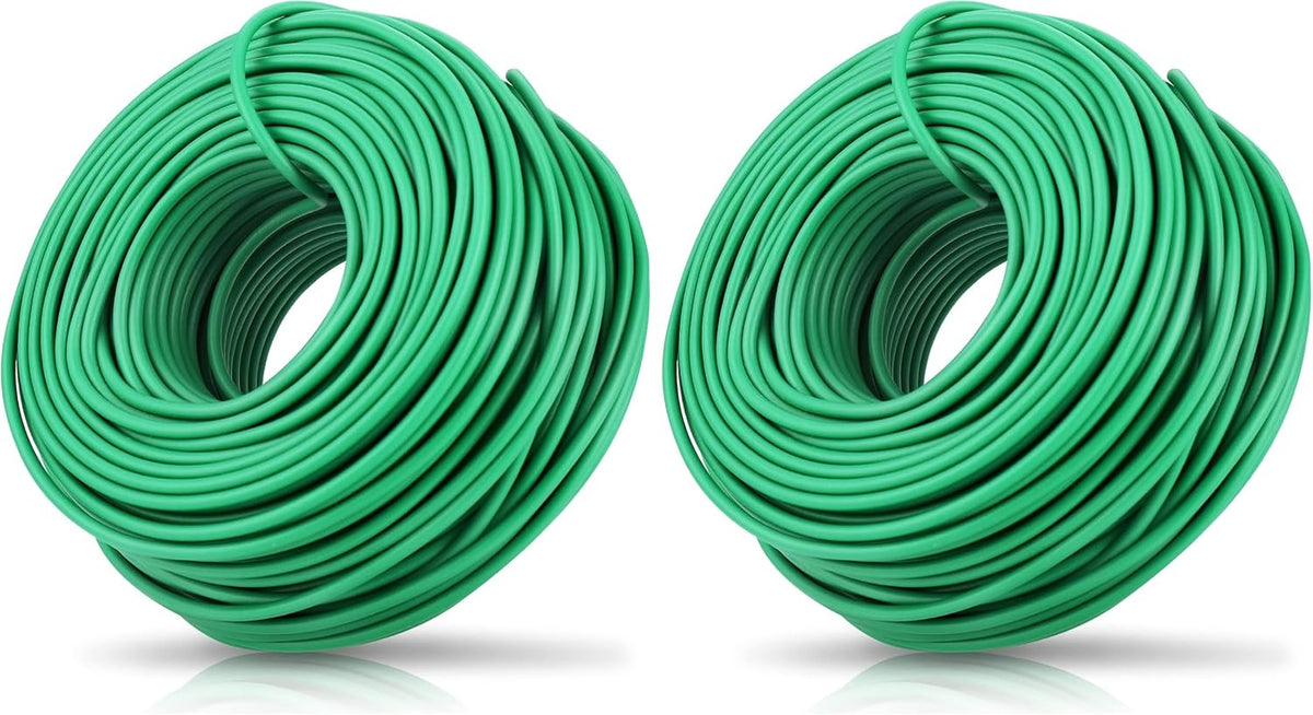 100 Feet Soft Tie for Plants, Green Twist Garden Ties Gardening Supplies for Supporting Climbing Plants, Tomatoes, Vegetables, (Diameter - 2.5MM)
