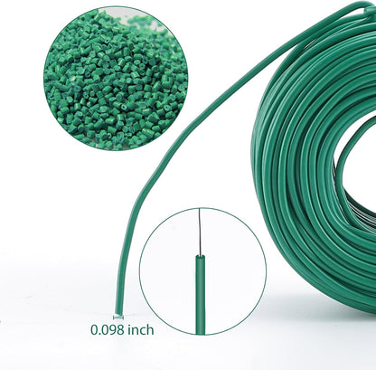 100 Feet Soft Tie for Plants, Green Twist Garden Ties Gardening Supplies for Supporting Climbing Plants, Tomatoes, Vegetables, (Diameter - 2.5MM)