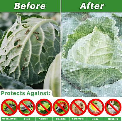 Garden Insect Netting Pest Barrier - Mesh Netting for Raised Beds