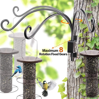 Bird Feeder Hanger Outdoor: 16" Swivel Heavy Duty Wall Mount Bracket