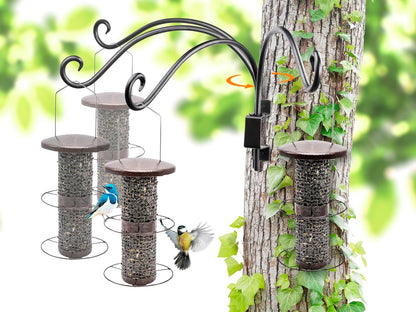 Bird Feeder Hanger Outdoor: 16" Swivel Heavy Duty Wall Mount Bracket