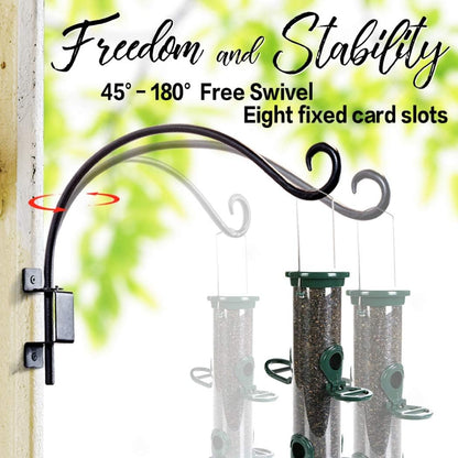 Bird Feeder Hanger Outdoor: 16" Swivel Heavy Duty Wall Mount Bracket