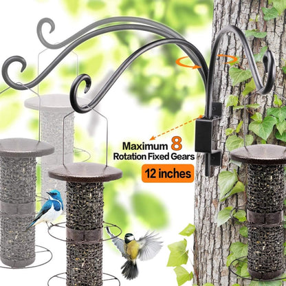 Bird Feeder Hanger Outdoor: 16" Swivel Heavy Duty Wall Mount Bracket