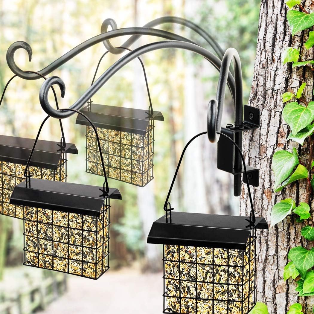 Bird Feeder Hanger Outdoor: 16" Swivel Heavy Duty Wall Mount Bracket