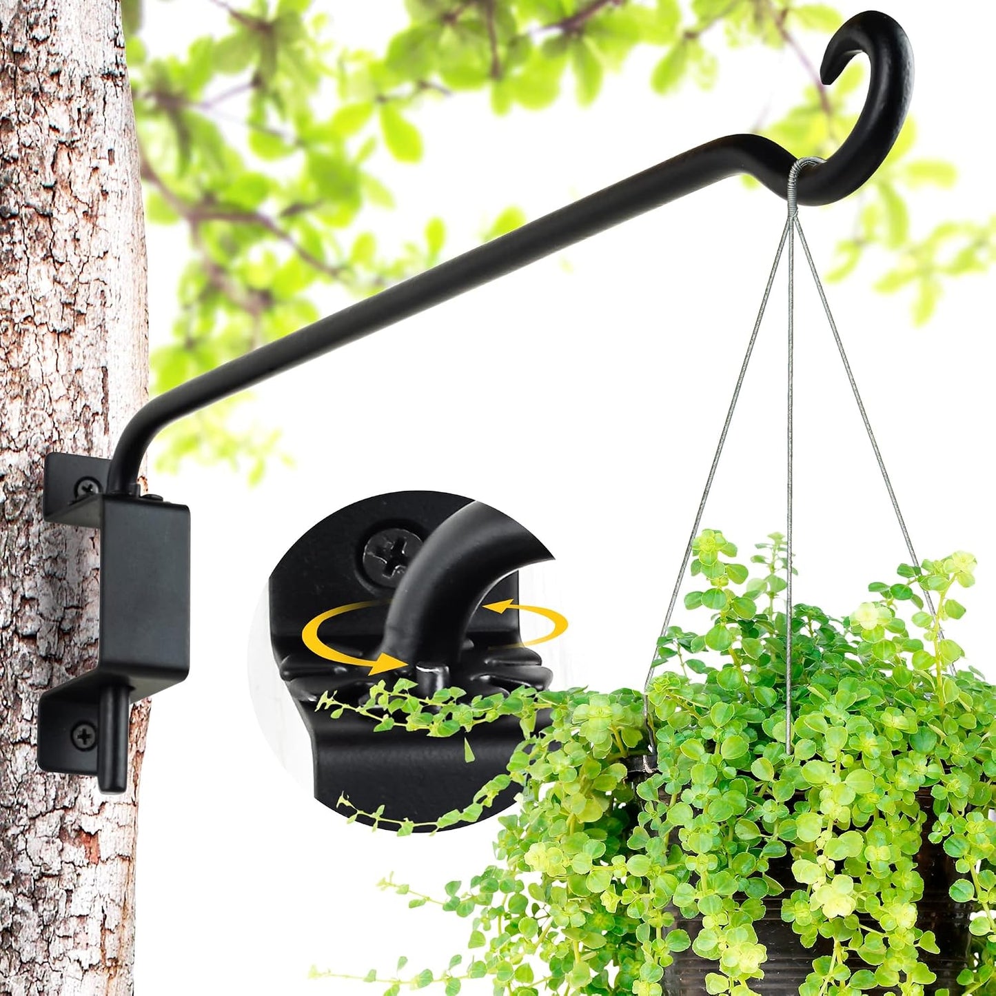 Bird Feeder Hanger Outdoor: 16" Swivel Heavy Duty Wall Mount Bracket